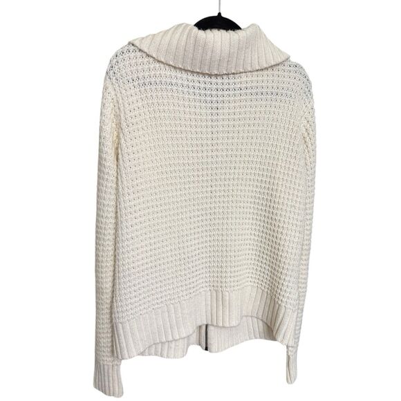 St. John’s Bay Ivory Cable Knit Full Zip Cardigan Sweater Women’s XL Fisherman - Picture 2 of 8